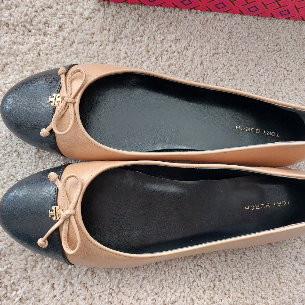 NWT Tory Burch Cap Toe Ballet Flats 154513 Nordstrom Leather